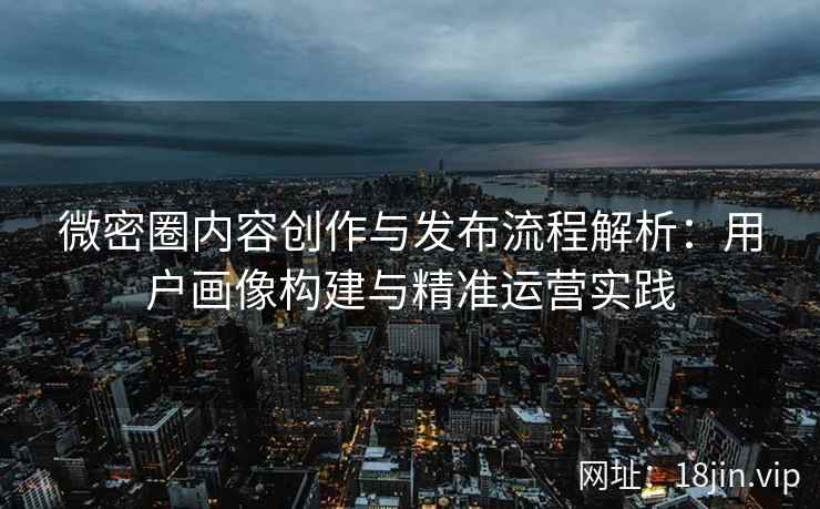 微密圈内容创作与发布流程解析：用户画像构建与精准运营实践
