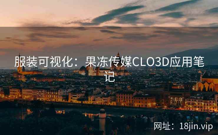 服装可视化：果冻传媒CLO3D应用笔记