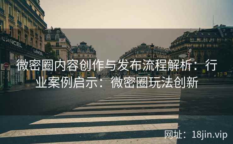 微密圈内容创作与发布流程解析：行业案例启示：微密圈玩法创新