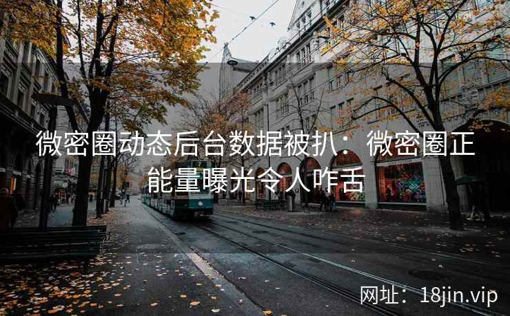 微密圈动态后台数据被扒：微密圈正能量曝光令人咋舌